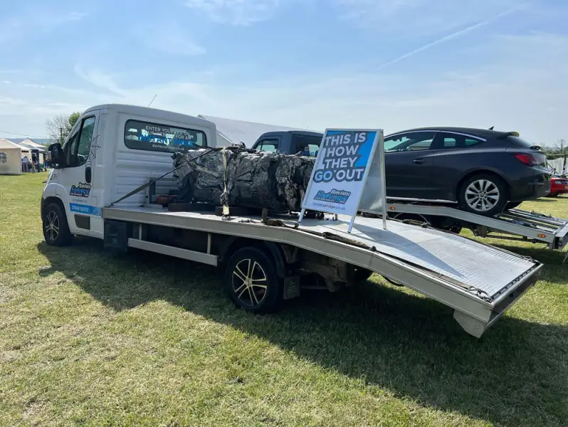 Davies Salvage attends Dove Cottage Summer Fete, displaying how cars come in, and how they go out. Davies Salvage attends Dove Cottage Summer Fete, displaying how cars come in, and how they go out.: Swipe To View More Images