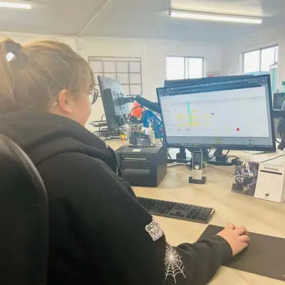 Xanthe is booking in a scrap car for collection.: Click Here To View Larger Image