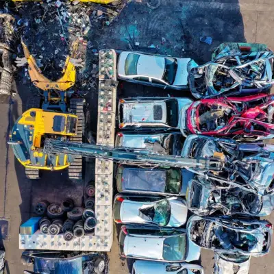 The Grab! This is where all scrap vehicles get processed sorting different metals into skips.: Click Here To View Larger Image
