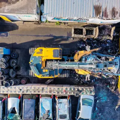 The Grab! This is where all scrap vehicles get processed sorting different metals into skips.: Click Here To View Larger Image